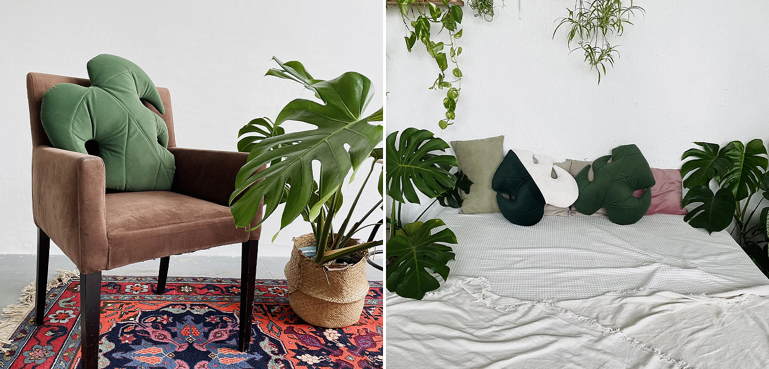 Декоративная подушка Botanical Cushion Monstera Декоративная подушка Botanical Cushion Monstera - Loft-Concept в Красноярске