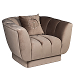 Дизайнерское кресло мягкое из серого велюра Serenity варинант исполнения - 1 | Loft Concept в Красноярске