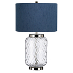 Настольная лампа с цилиндрическим абажуром и прозрачным стеклянным основанием Quintiesse варинант исполнения - 7 | Loft Concept в Красноярске