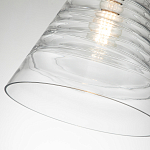 Подвесной светильник с прозрачным рельефным стеклянным плафоном в форме конуса Feiss варинант исполнения - 3 | Loft Concept в Красноярске