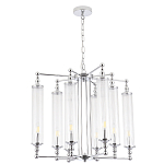 Люстра с 8-ю прозрачными цилиндрическими плафонами Jeanette варинант исполнения - 2 | Loft Concept в Красноярске