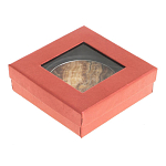 Зеркало карманное складное круглое из натурального камня Оникс в подарочной упаковке Silver Stone Mirrors варинант исполнения - 4 | Loft Concept в Красноярске