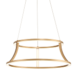 Люстра золотого цвета с 2-мя светодиодными кольцами Eurofase варинант исполнения - 1 | Loft Concept в Красноярске