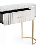 Консоль овальная на золотистых фигруных ножках Wall Console варинант исполнения - 3 | Loft Concept в Красноярске