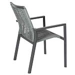 Стул темно-серый с высокой плетеной спинкой и сиденьем Braided Strength варинант исполнения - 3 | Loft Concept в Красноярске