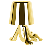 Настольная лампа фигурная золотого цвета с гладким абажуром Высота 17 см Sophia варинант исполнения - 6 | Loft Concept в Красноярске