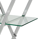 Стеллаж со стеклянными полками на стальном каркасе X-ray варинант исполнения - 4 | Loft Concept в Красноярске