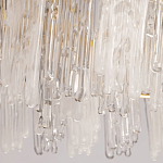 Люстра круглая с прозрачными стержнями разной длины Textured Glass Chandelier варинант исполнения - 8 | Loft Concept в Красноярске