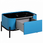 Тумба прикроватная чёрно-голубая с  ящиком Blue Cabinet варинант исполнения - 2 | Loft Concept в Красноярске
