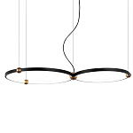 Люстра подвесная светодиодная черный металл Ring Horizontal варинант исполнения - 8 | Loft Concept в Красноярске