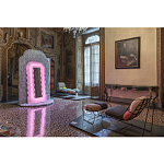 Дизайнерское разноцветное кресло на металлическом каркасе с подставкой для ног Poltronova Plasma Armchair варинант исполнения - 15 | Loft Concept в Красноярске