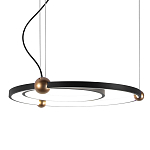 Люстра подвесная светодиодная черный металл Ring Horizontal варинант исполнения - 1 | Loft Concept в Красноярске