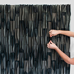 Современное Объемное Панно на стену Horizontal rhythmic waves варинант исполнения - 2 | Loft Concept в Красноярске