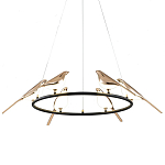 Подвесной светильник с декором в виде птиц Birds Ring Hanging Lamp варинант исполнения - 1 | Loft Concept в Красноярске