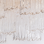 Люстра подвесная прямоугольная из рифленого стекла Fluted Glass Chandelier варинант исполнения - 1 | Loft Concept в Красноярске