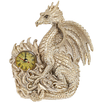Часы в виде дракона Light Gold Dragon Clock варинант исполнения - 1 | Loft Concept в Красноярске