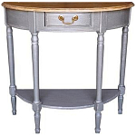 Полукруглая консоль в стиле прованс серая Margery Provence Grey Console варинант исполнения - 1 | Loft Concept в Красноярске