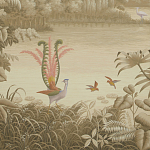 Обои ручная роспись Le Brésil Amarelo Sepia варинант исполнения - 3 | Loft Concept в Красноярске