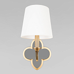 Бра с белым текстильным абажуром и фигурным основанием с зеркальной вставкой Vitorino варинант исполнения - 5 | Loft Concept в Красноярске