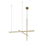 Люстра с 3-мя  пересекающимися цилиндрическими плафонами на тонких тросах Trumpet tube варинант исполнения - 2 | Loft Concept в Красноярске