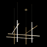 Люстра с 8-ю пересекающимися цилиндрическими плафонами на тонких тросах Trumpet tube варинант исполнения - 7 | Loft Concept в Красноярске