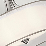 Люстра подвесная с двойным круглым плафоном из органзы и матового стекла Kichler варинант исполнения - 3 | Loft Concept в Красноярске