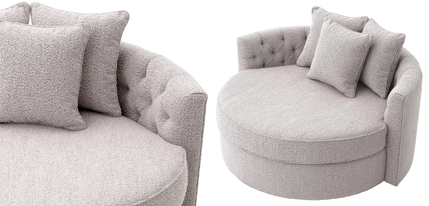 Диван Eichholtz Sofa Carlita Bouclé Grey Диван Eichholtz Sofa Carlita Bouclé Grey - Loft-Concept в Красноярске