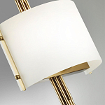 Бра с изогнутым плафоном на бронзовом основании с вертикальным декором из металлических трубок Sohne варинант исполнения - 8 | Loft Concept в Красноярске