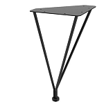 Стол журнальный c коричневой круглой столешницей на четырех черных ножках Charm Coffee Table варинант исполнения - 3 | Loft Concept в Красноярске