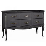 Консоль черная из массива бука с ящиками в стиле прованс Black Provence варинант исполнения - 1 | Loft Concept в Красноярске