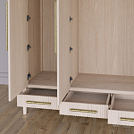 Большой Шкаф Primo Светлый дуб с 3 дверьми и 3 выдвижными ящиками варинант исполнения - 4 | Loft Concept в Красноярске