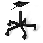 Стул с мягкой бирюзовой обивкой из велюра и подъемно-поворотным механизмом на черных колесиках Harper Turquoise варинант исполнения - 3 | Loft Concept в Красноярске