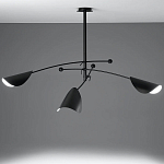 Потолочный светильник с подвижными плафонами Aracea Black Ceiling Lamp варинант исполнения - 2 | Loft Concept в Красноярске
