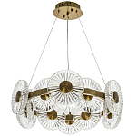 Люстра с круглыми рельефными плафонами Glass Peonies Brass Chandelier варинант исполнения - 2 | Loft Concept в Красноярске