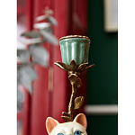 Подсвечник в виде кошки из фарфора с бронзовыми элементами Paradise Cat варинант исполнения - 7 | Loft Concept в Красноярске