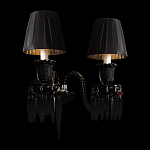 Бра с двумя черными абажурами и декоративными подвесками Lustre Reverie варинант исполнения - 3 | Loft Concept в Красноярске