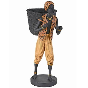 Аксессуар в колониальном стиле слуга с корзиной