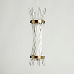 Подвесной светильник с цилиндрическим плафоном из прозрачных стеклянных трубок Nembus варинант исполнения - 5 | Loft Concept в Красноярске