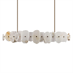 Подвесной светильник с фигурными элементами из белого алебастра Cryptocrystalline Stone варинант исполнения - 7 | Loft Concept в Красноярске