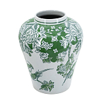 Ваза с зелеными цветочными и птичьими мотивами Vase Inspired by Nature варинант исполнения - 2 | Loft Concept в Красноярске