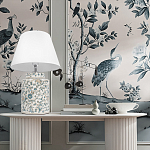 Настольная лампа цилиндрическая с цветочной росписью Lamp Flower Painting варинант исполнения - 6 | Loft Concept в Красноярске