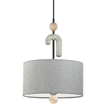 Люстра с серым тканевым плафоном Flourish варинант исполнения - 1 | Loft Concept в Красноярске