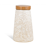 Керамический столик с деревянной столешницей "Пешка" варинант исполнения - 6 | Loft Concept в Красноярске