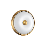 Бра круглое с матовым стеклянным плафоном и металлической окантовкой Soft Halo варинант исполнения - 3 | Loft Concept в Красноярске