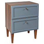 Тумба прикроватная серая из массива бука с 2-мя ящиками Wenge Light варинант исполнения - 1 | Loft Concept в Красноярске