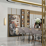 Бра в металлическом корпусе с рассеивателем из бежевого алебастра Cryptocrystalline Stone варинант исполнения - 2 | Loft Concept в Красноярске