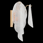 Бра из полупрозрачных овальных лепестков из стекла с металлическим основанием золотого цвета Nazaire Glass Lighting варинант исполнения - 2 | Loft Concept в Красноярске