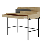 Стол письменный с выдвижным ящиком цвета древесины LEILA WORKING TABLE OAK ANTHRACITE варинант исполнения - 1 | Loft Concept в Красноярске