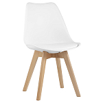 Стул с основой из пластика и мягким сиденьем Arvika White варинант исполнения - 1 | Loft Concept в Красноярске