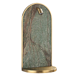 Настенный светильник зеленого цвета с бронзовой рамкой овальной формы с полкой Herbarium  варинант исполнения - 1 | Loft Concept в Красноярске